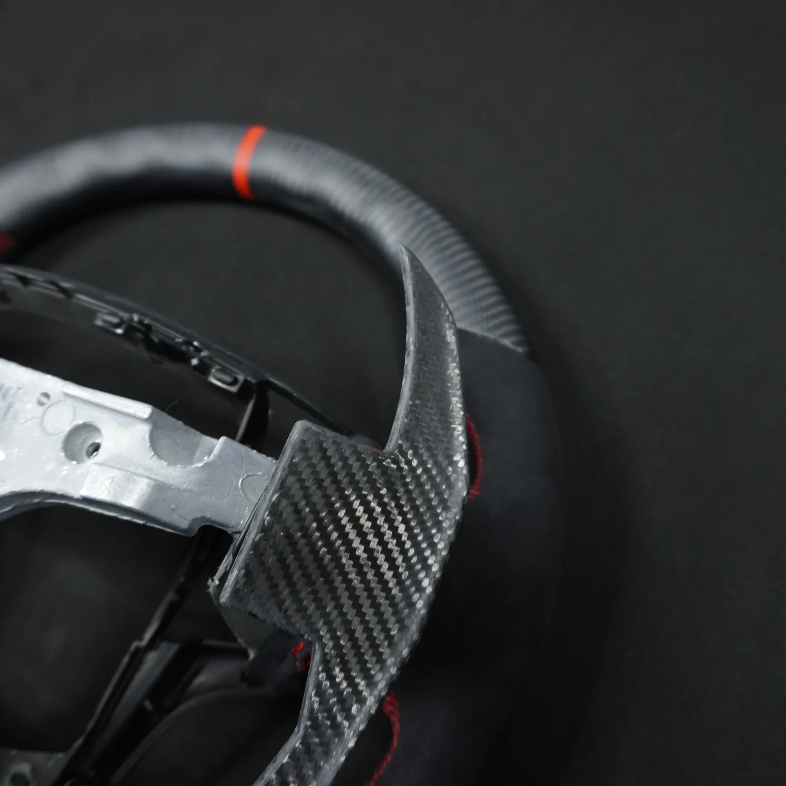 2013-2020 Cadillac CTS/ATS Carbon Fiber LED Steering Wheel - Image 17