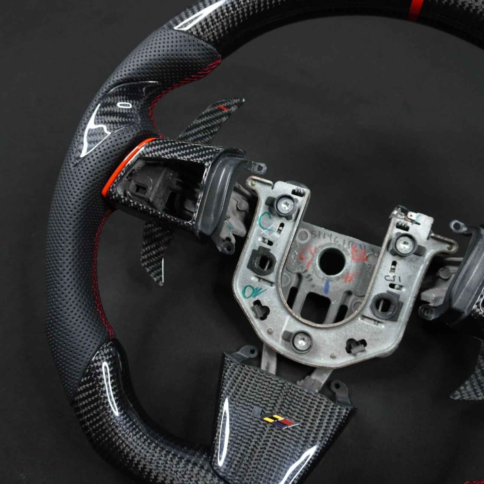 2013-2020 Cadillac CTS/ATS Carbon Fiber LED Steering Wheel - Image 21