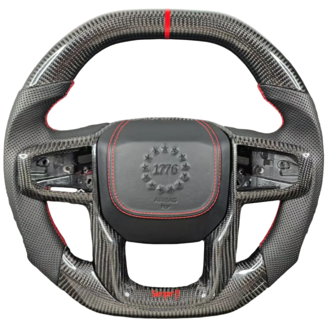2020-2026+ GMC Sierra 1500 2500 HD Custom Carbon Fiber Steering Wheel - Image 5