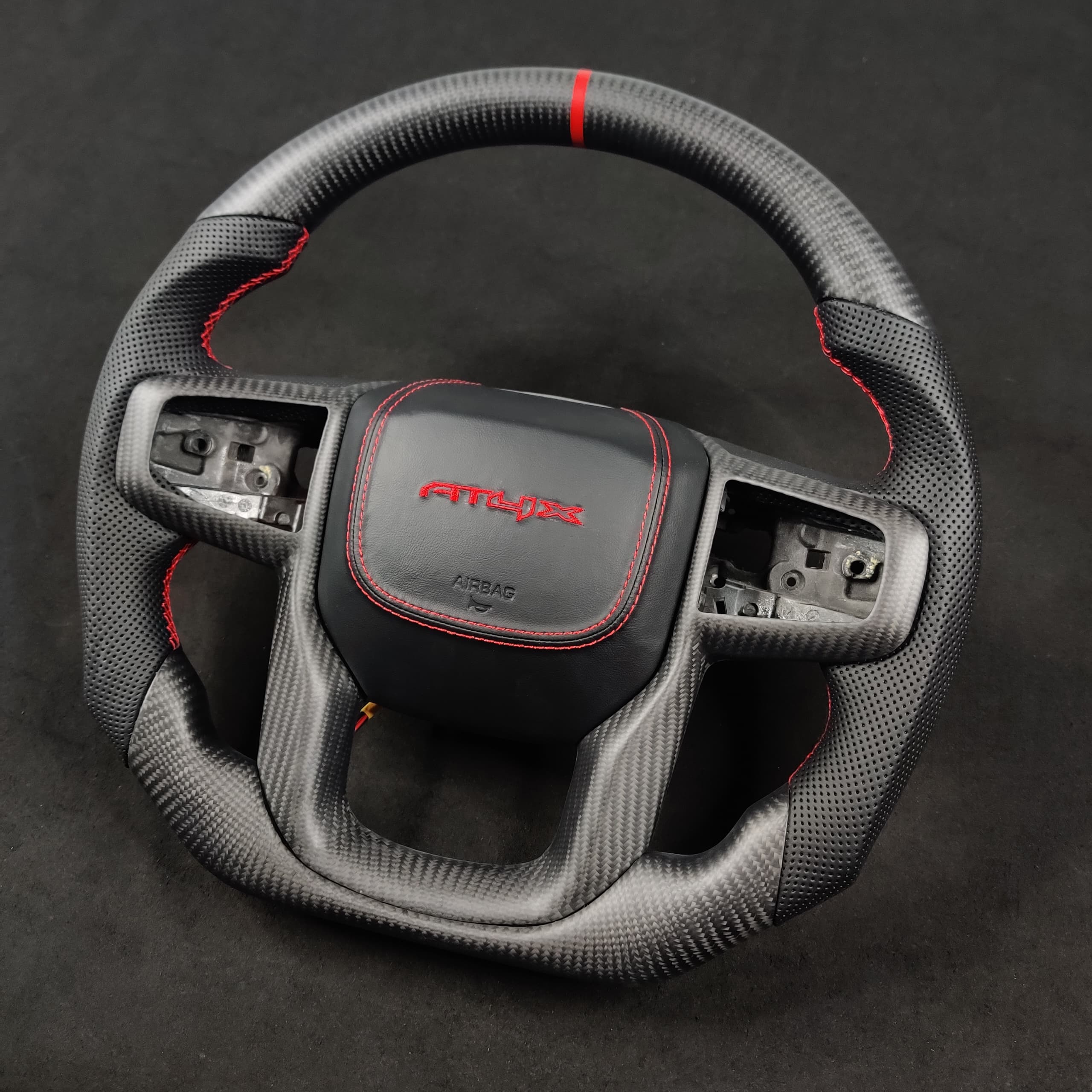 2020-2026+ GMC Sierra 1500 2500 HD Custom Carbon Fiber Steering Wheel - Image 8