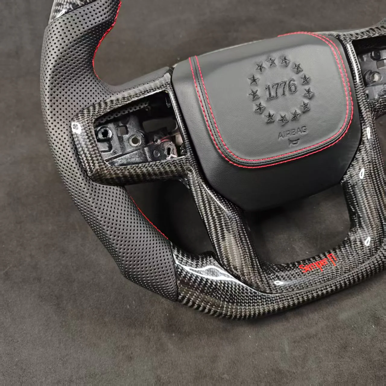 2020-2026+ GMC Sierra 1500 2500 HD Custom Carbon Fiber Steering Wheel - Image 12