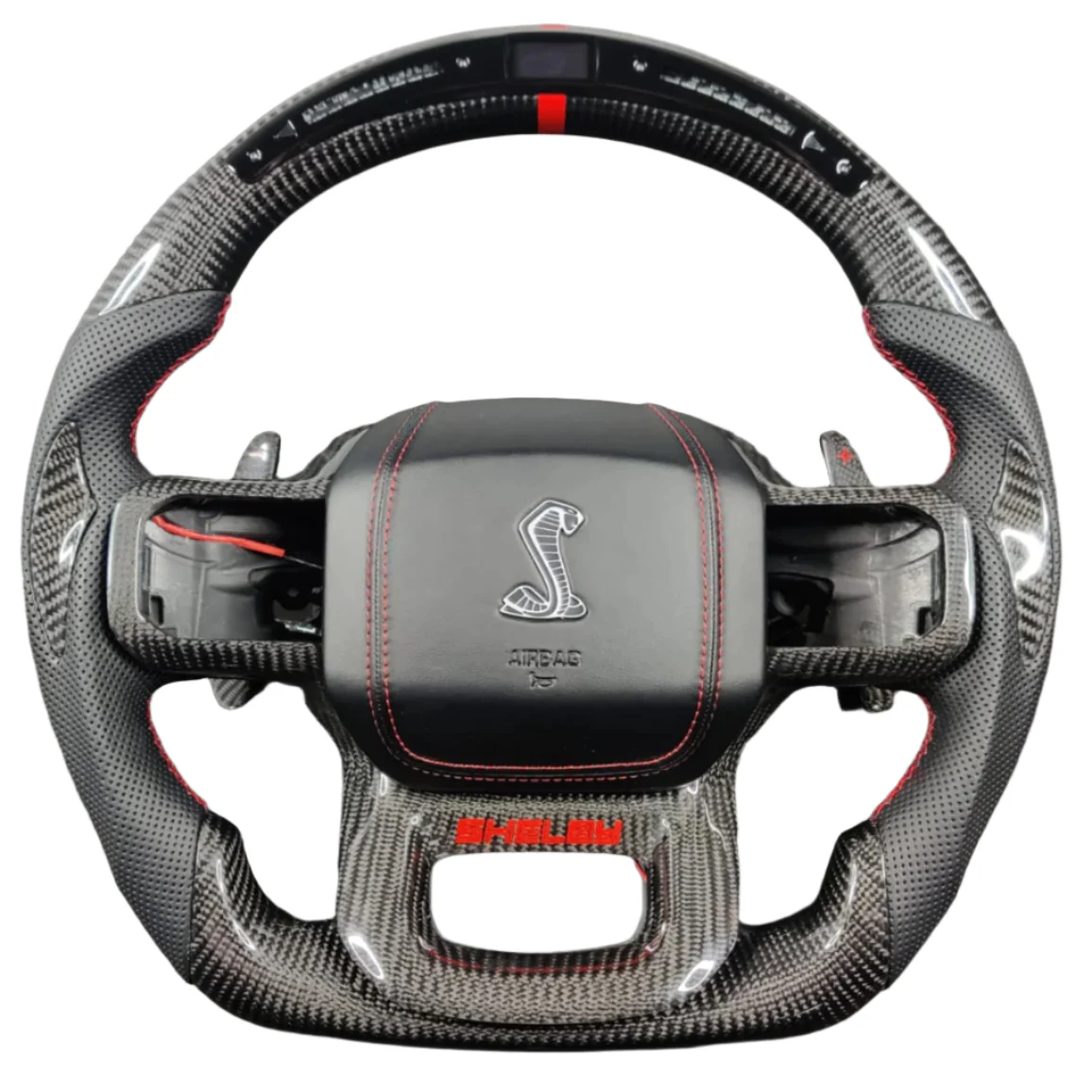 2021-2026+ Ford F150 & Raptor Custom Carbon Fiber LED Steering Wheel - Image 10