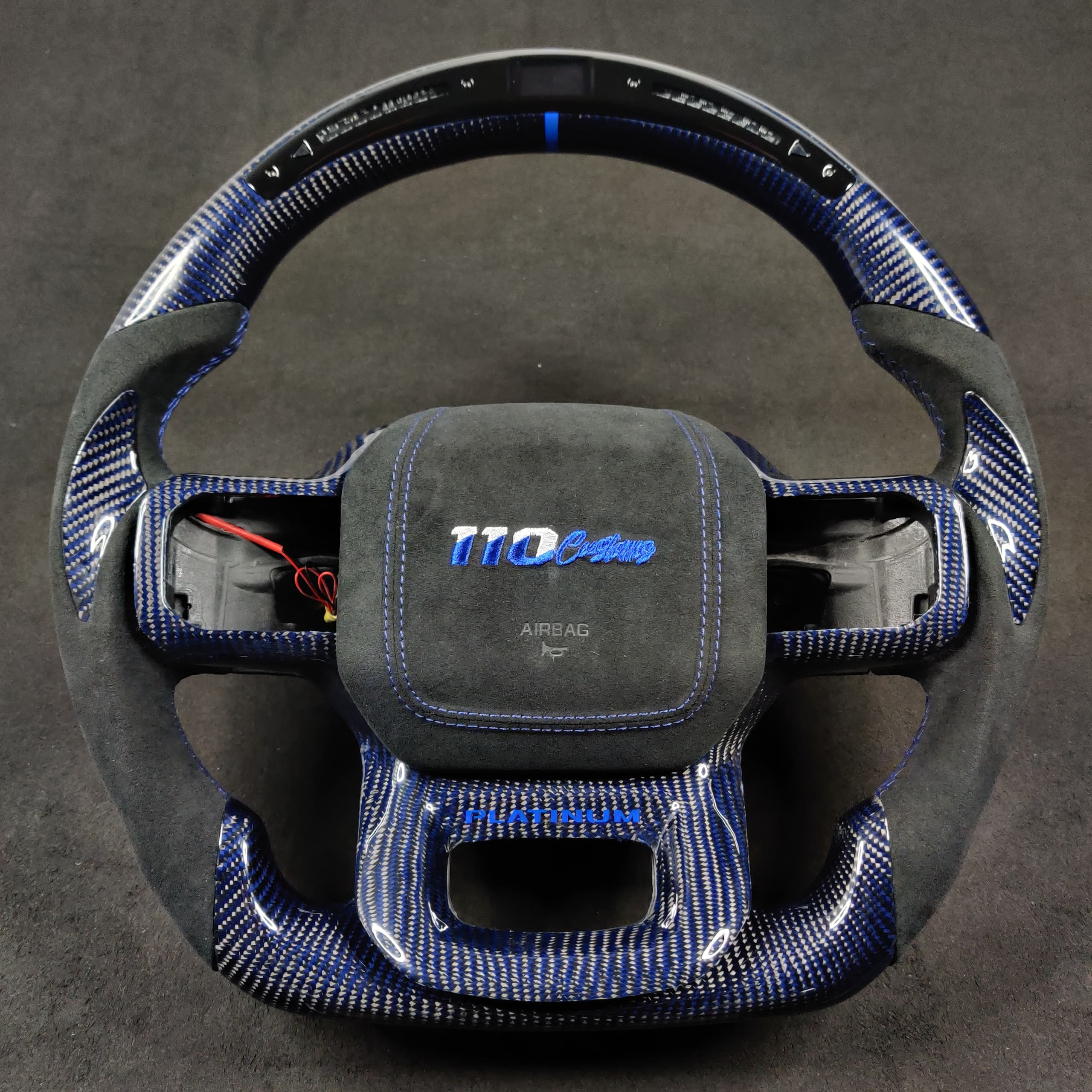 2021-2026+ Ford F150 & Raptor Custom Carbon Fiber LED Steering Wheel - Image 17