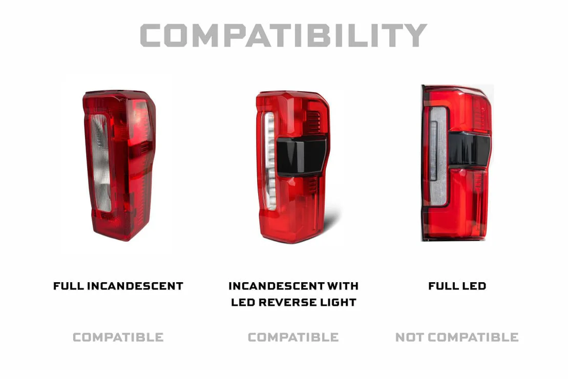 2023-2026+ Ford Super Duty F250 Red Smoked LED Tail Lights - Image 6