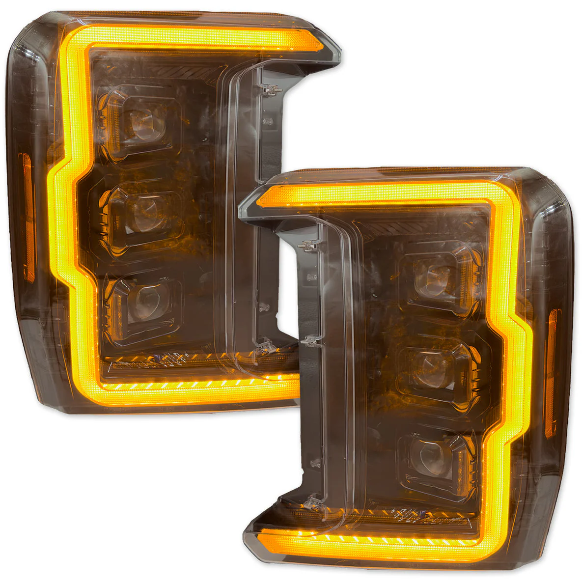 2023-2026+ Ford Super Duty LED DRL Projector Headlights (Halogen upgrade) - Image 3