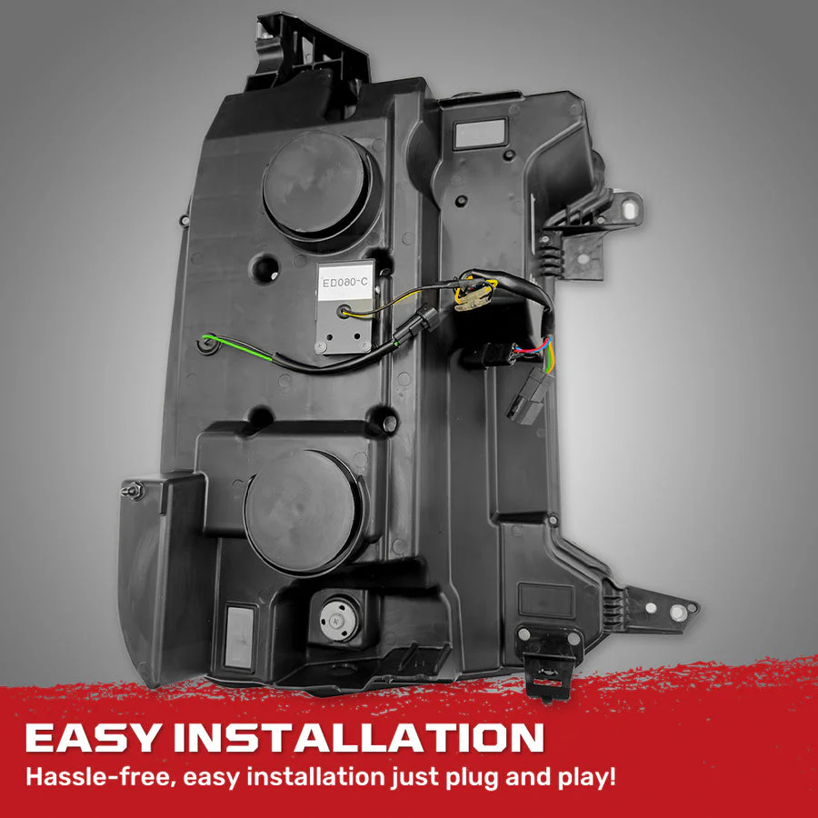 2023-2026+ Ford Super Duty LED DRL Projector Headlights (Halogen upgrade) - Image 4