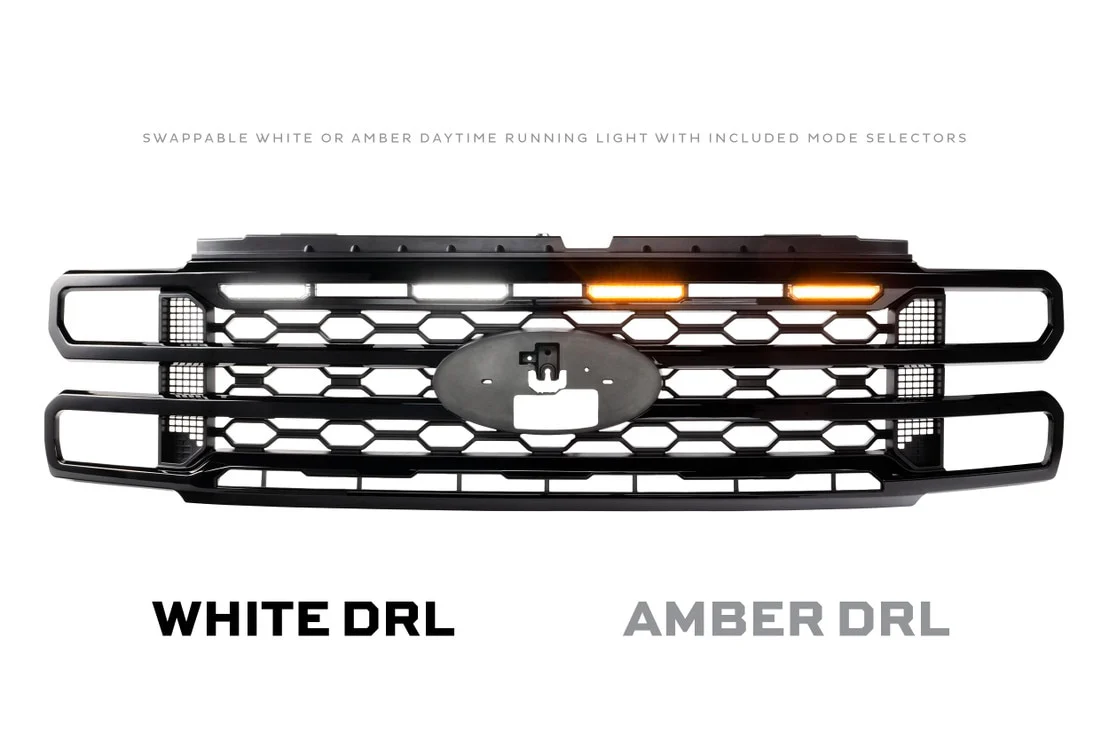 2023-2026+ Ford Super Duty White Amber LED XBG Grill Light Assembly - Image 8