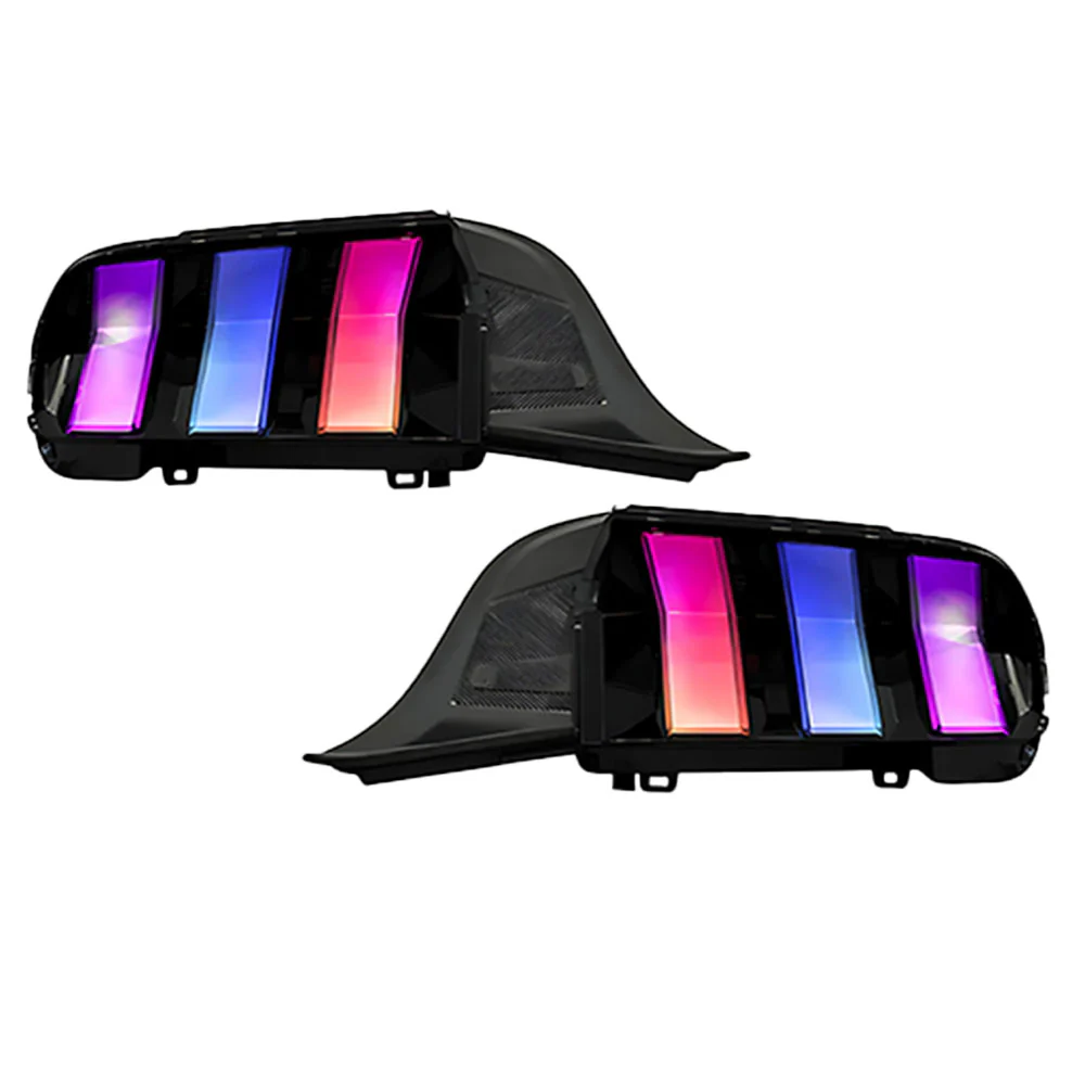 2024-2026+ Ford Mustang S650 RGB Flow Smoked Clear LED Tail Lights - Image 11