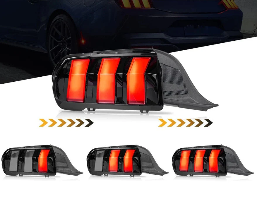 2024-2026+ Ford Mustang S650 RGB Flow Smoked Clear LED Tail Lights - Image 14