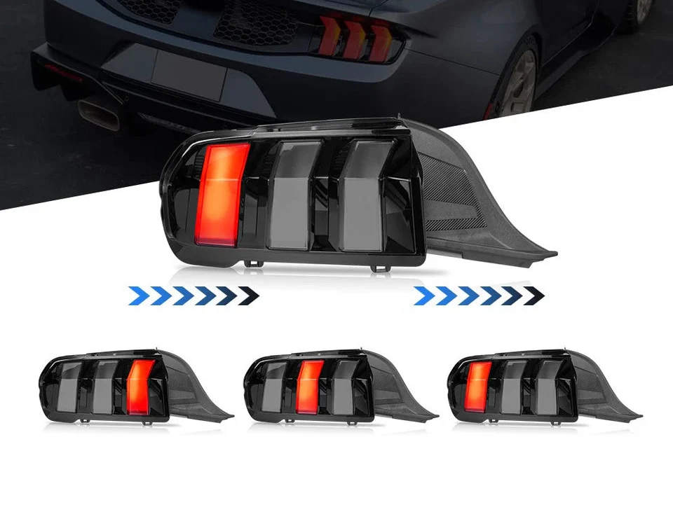 2024-2026+ Ford Mustang S650 RGB Flow Smoked Clear LED Tail Lights - Image 15