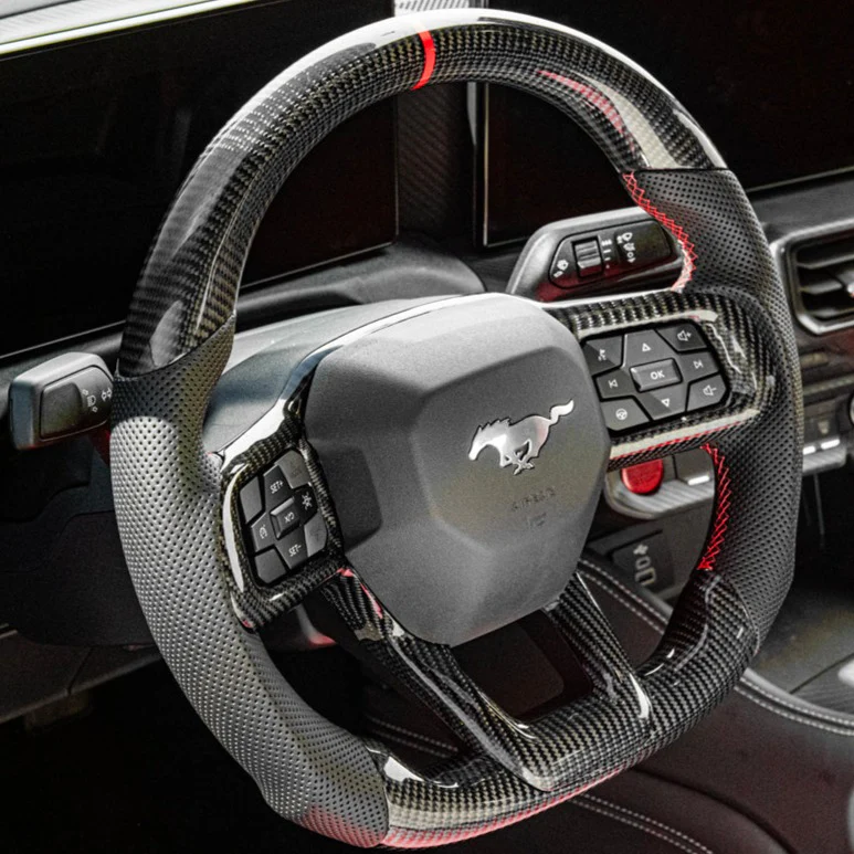 2024-2026+ Ford Mustang S650 Carbon Fiber LED Steering Wheel - Image 37
