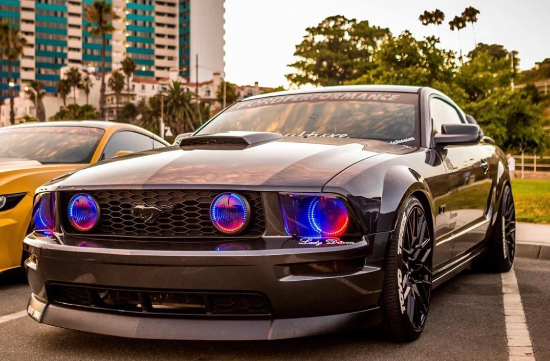 2005-2009 Ford Mustang RGBW Color-Chasing LED Halo Kit - Image 3