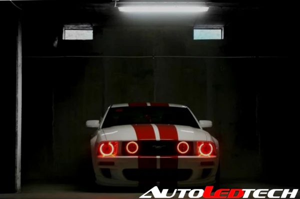 2005-2009 Ford Mustang RGBW Color-Chasing LED Halo Kit - Image 8