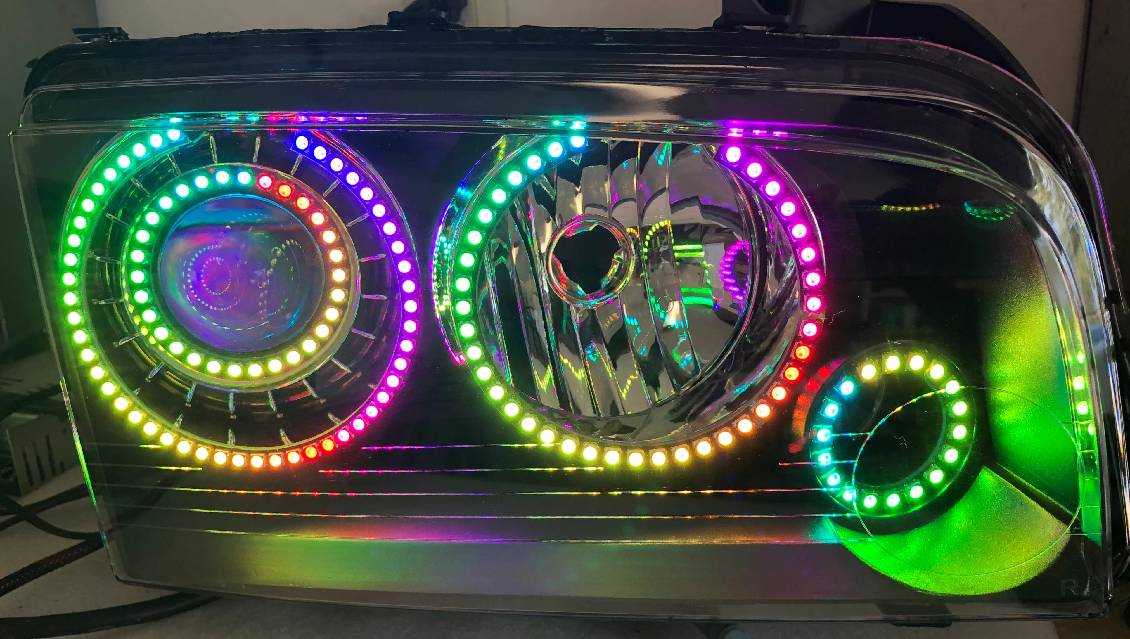 2005-2010 Dodge Charger RGBW Flow Series LED Halo Kit - Image 21