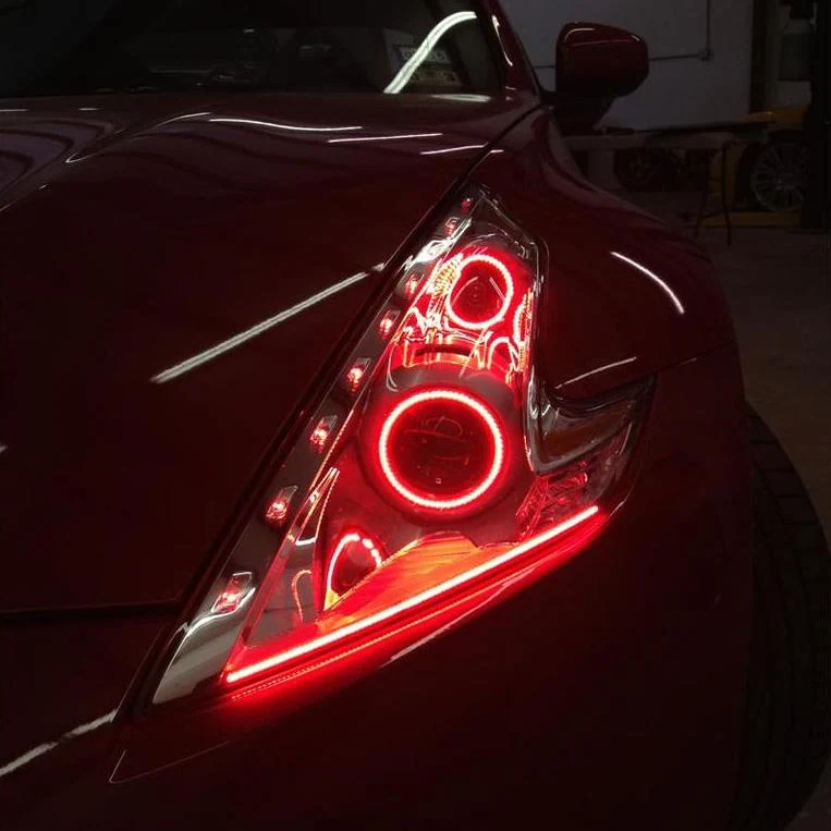 2009-2020 Nissan 370z RGBW Flow Series LED Halo Kit - Image 19