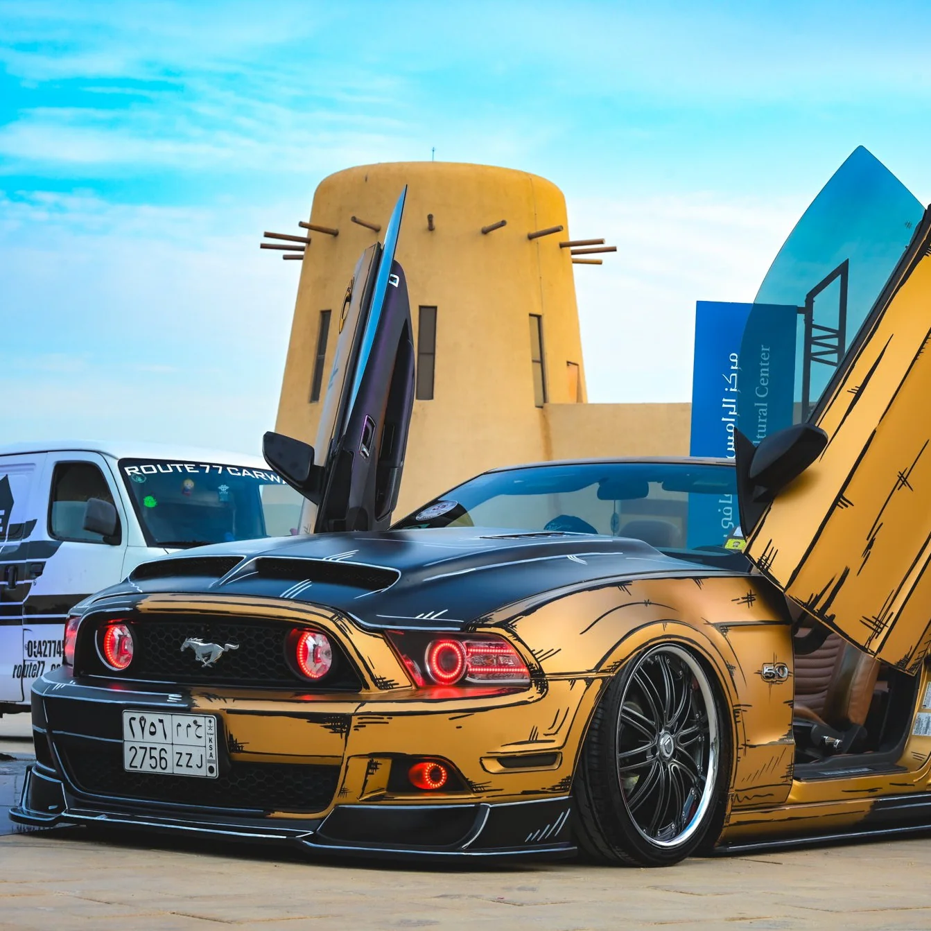 2011-2014 Ford Mustang RGBW Flow Series LED Projector Halo Kit - Image 3