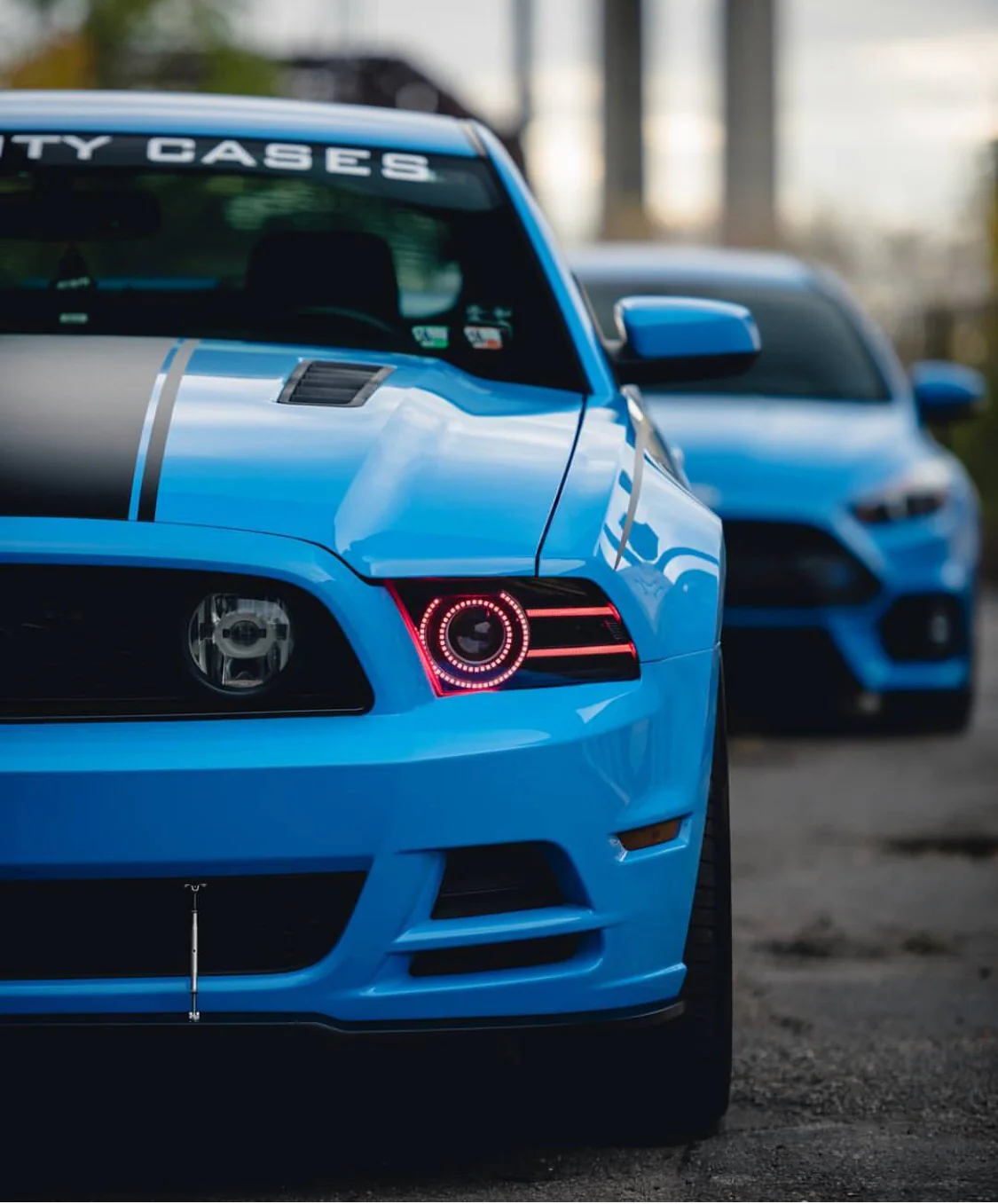 2011-2014 Ford Mustang RGBW Flow Series LED Projector Halo Kit - Image 9