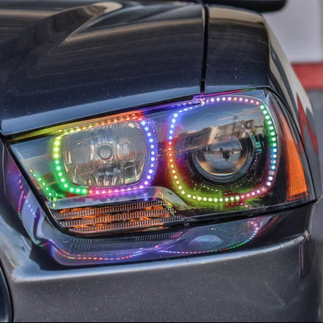 2011-2014 Dodge Charger RGBW Flow Series LED Halo Kit - Image 9