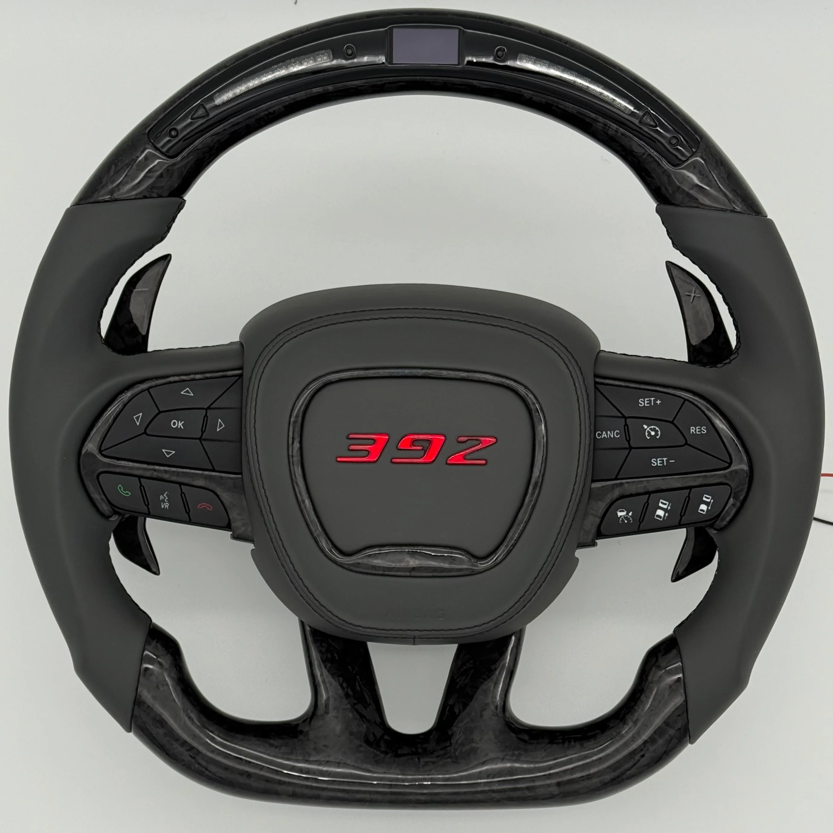 2015-2023 Dodge Charger Challenger Custom Carbon Fiber LED Steering Wheel - Image 4