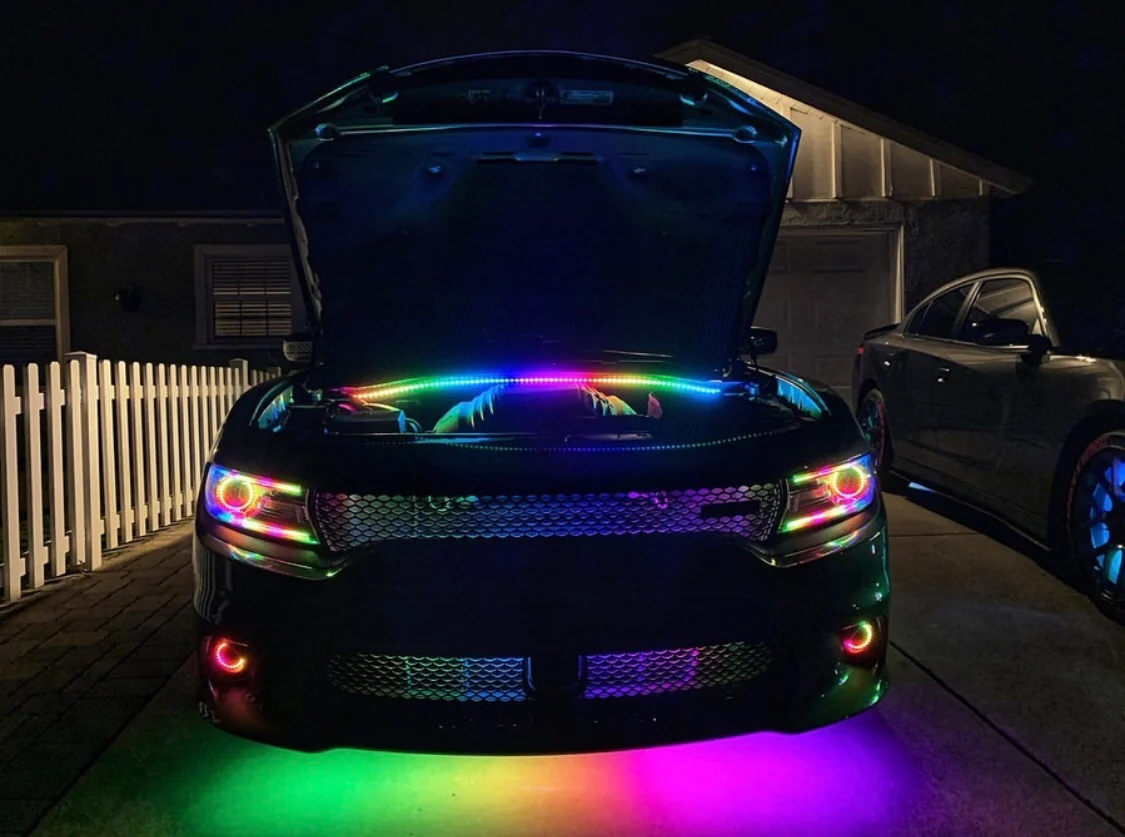 RGBW Flow Series Color-Changing LED Engine Bay Lighting Strips Kit - Image 8