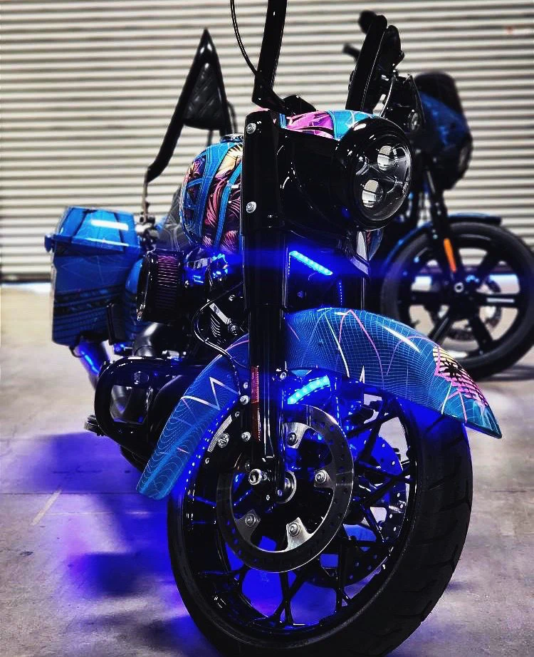 Motorcycle Cruiser Flow Series LED Underbody 13-Piece Lighting Kit - Image 9