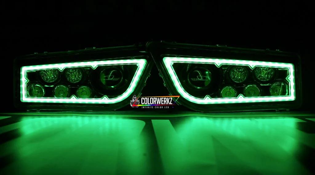 Prebuilt Polaris RZR Color-Chasing Halo LED Headlights - Image 4