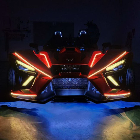 2014-2026+ Polaris Slingshot RGBW Flow Series LED Underbody Grill Lights 8-Piece - Image 3
