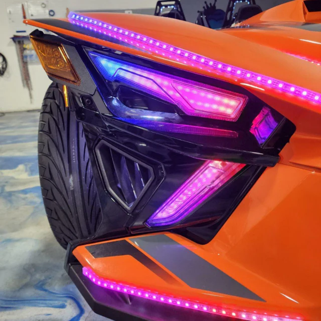 2014-2026+ Polaris Slingshot RGBW Flow Series LED Underbody Grill Lights 8-Piece - Image 6