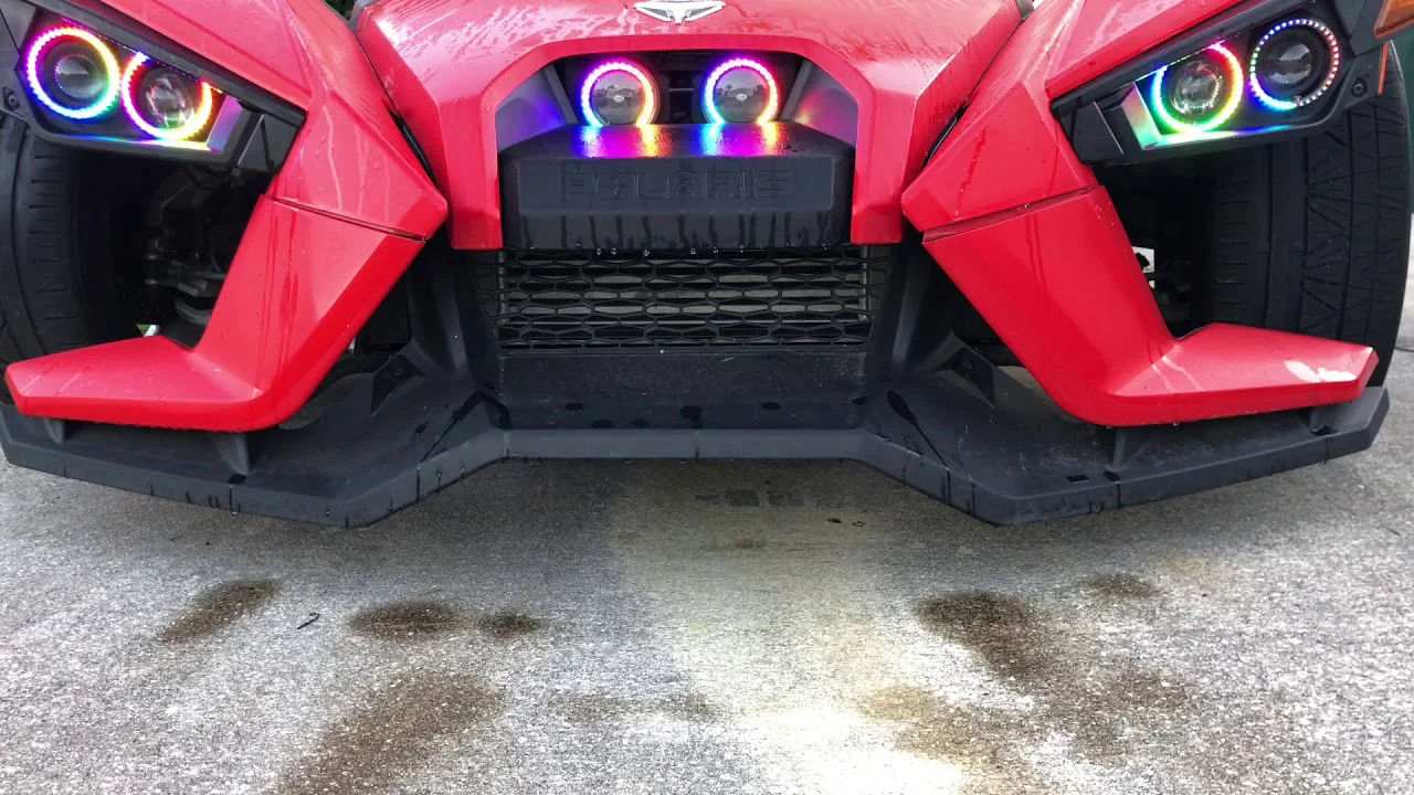 2014-2023+ Polaris Slingshot Waterproof Exterior RGBW Flow Series Halo Kit (Dual Projector Model) - Image 3