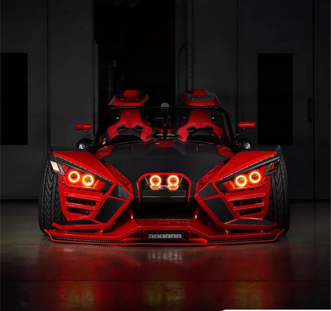 2014-2023+ Polaris Slingshot Waterproof Exterior RGBW Flow Series Halo Kit (Dual Projector Model) - Image 5