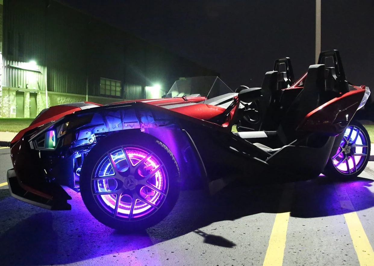 2015-2026+ Polaris Slingshot RGBW Flow Series LED Wheel Ring Lights Kit - Image 12