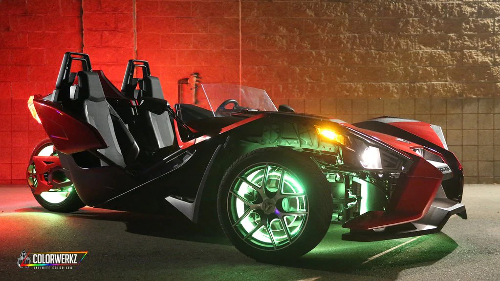 2015-2026+ Polaris Slingshot RGBW Flow Series LED Wheel Ring Lights Kit - Image 15