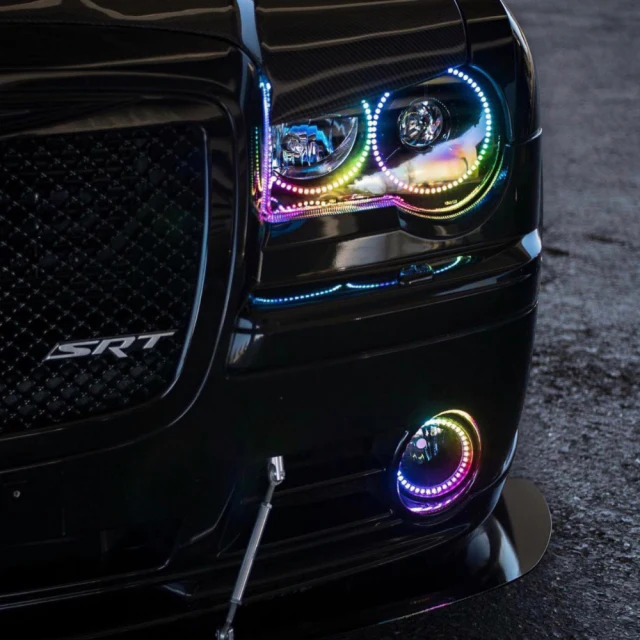2005-2010 Chrysler 300C/SRT RGBW Flow Series Halo Headlights - Image 6