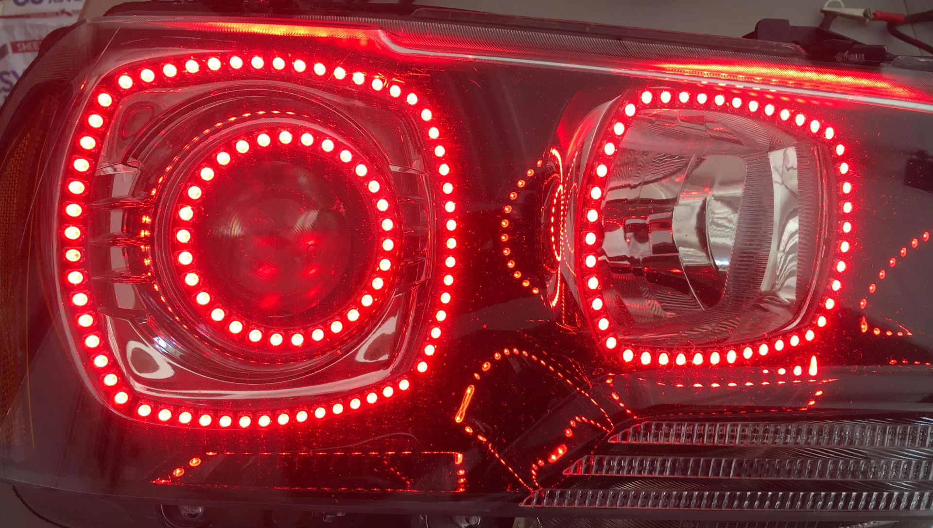 2011-2014 Dodge Charger RGBW Flow Series LED Halo Projector Headlights - Image 13
