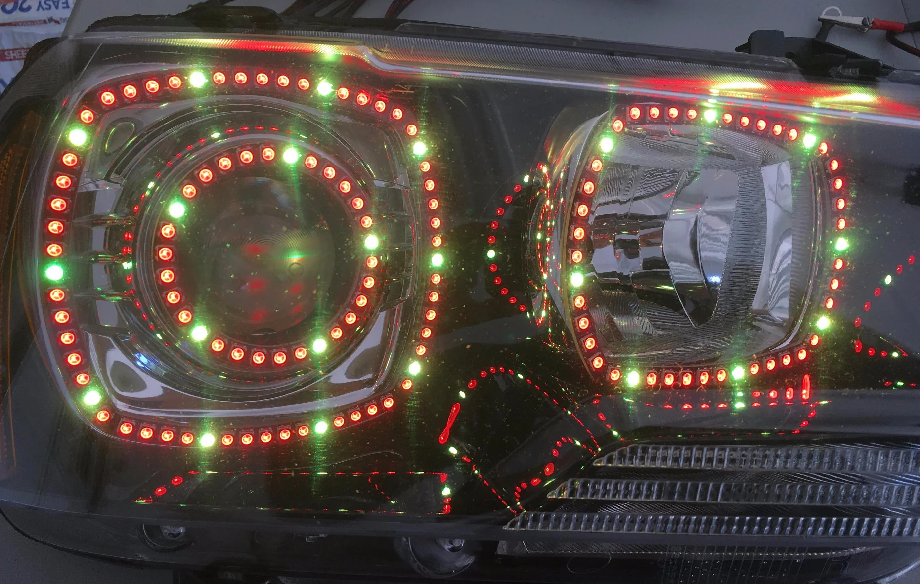 2011-2014 Dodge Charger RGBW Flow Series LED Halo Projector Headlights - Image 14