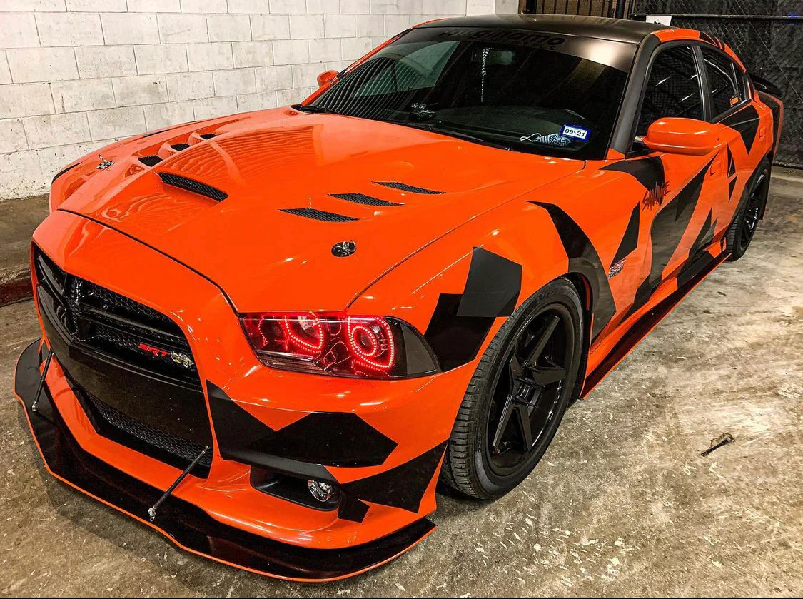 2011-2014 Dodge Charger RGBW Flow Series LED Halo Projector Headlights - Image 18