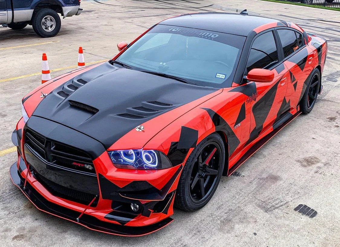 2011-2014 Dodge Charger RGBW Flow Series LED Halo Projector Headlights - Image 19