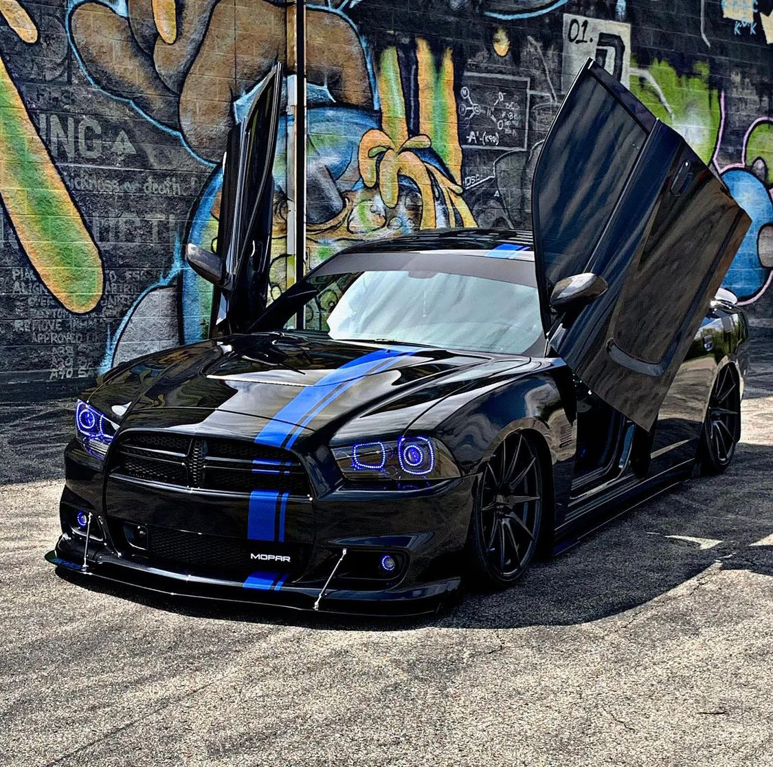 2011-2014 Dodge Charger RGBW Flow Series LED Halo Projector Headlights - Image 23