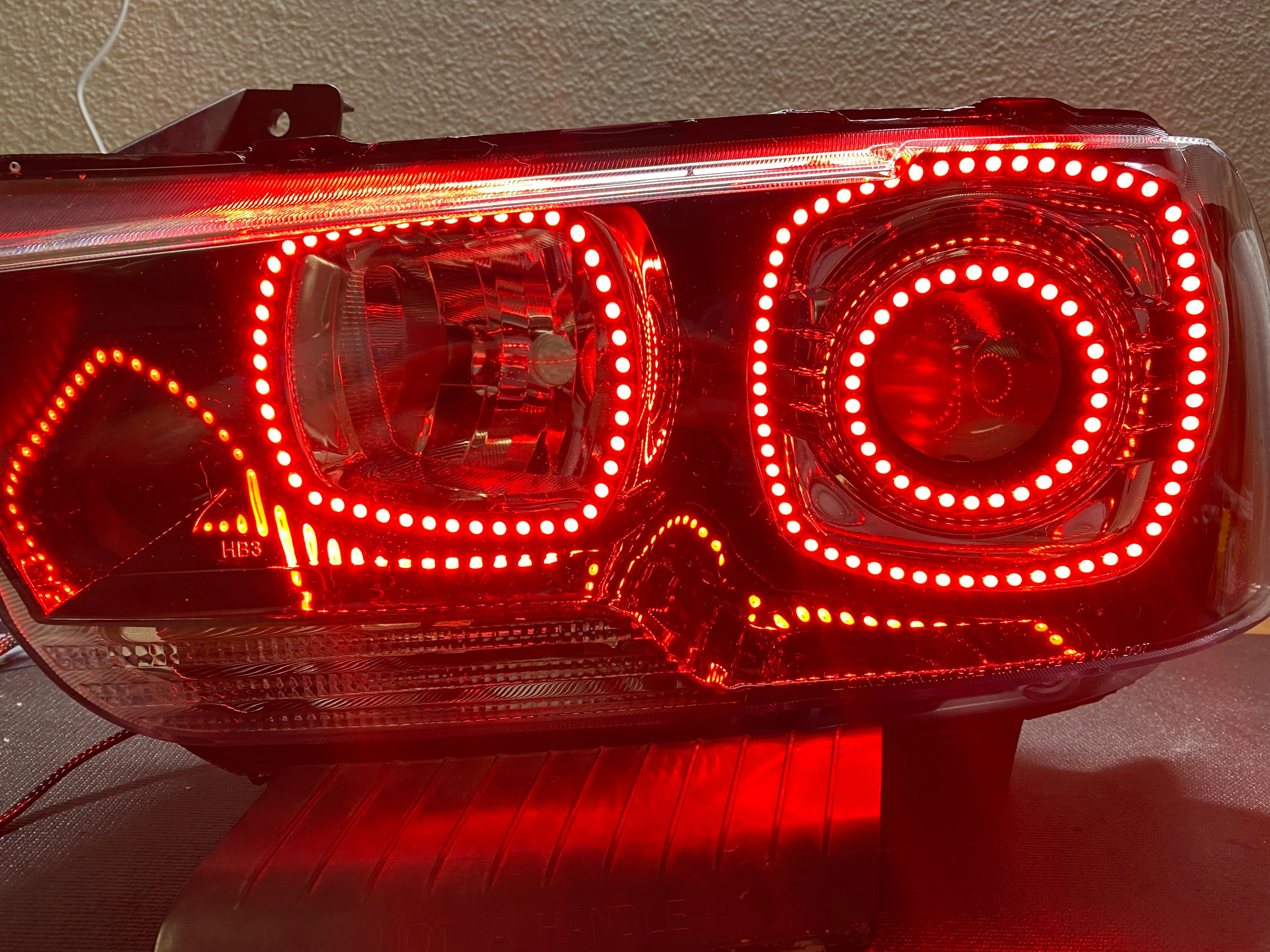 2011-2014 Dodge Charger RGBW Flow Series LED Halo Projector Headlights - Image 4