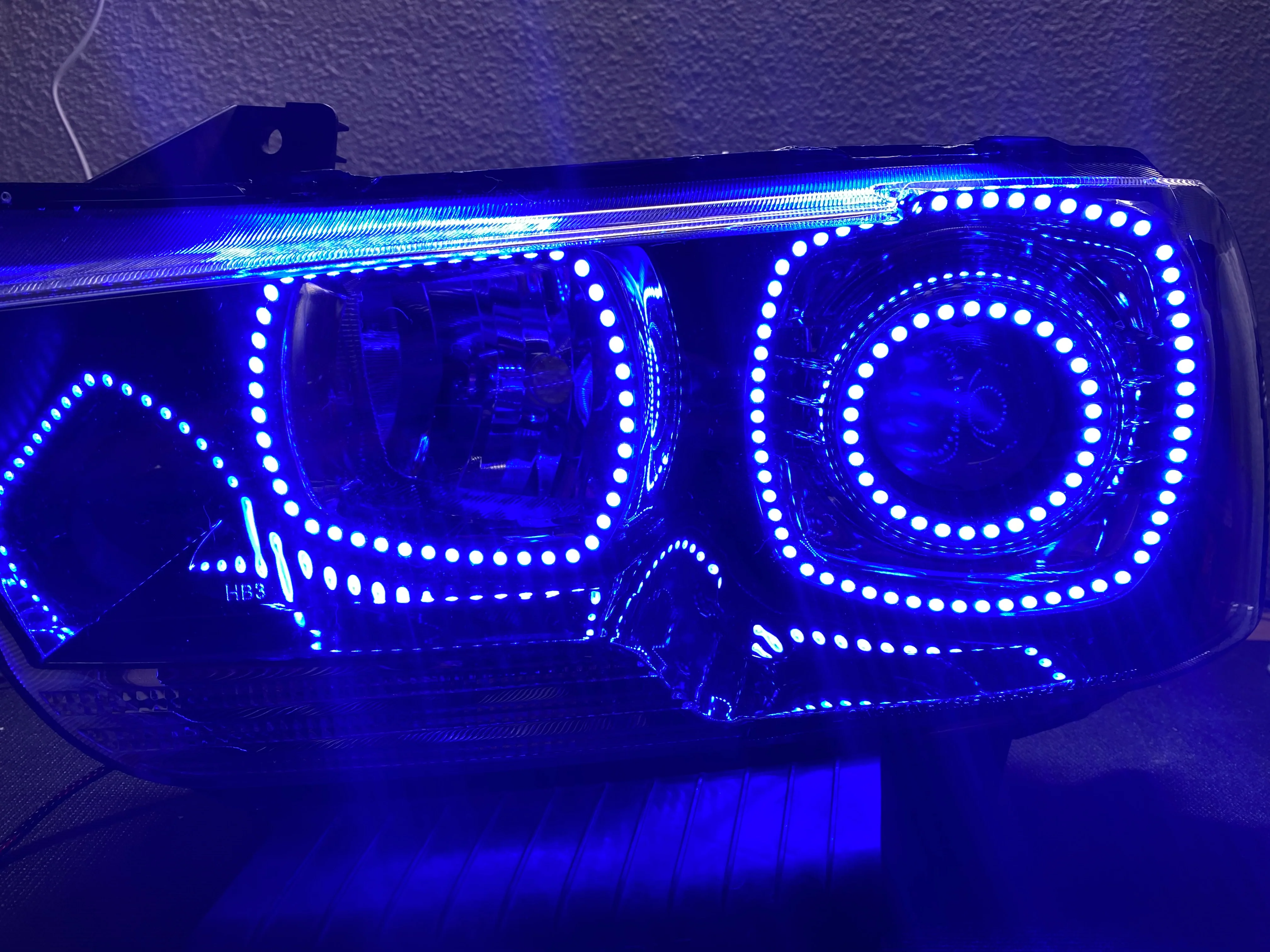 2011-2014 Dodge Charger RGBW Flow Series LED Halo Projector Headlights - Image 6