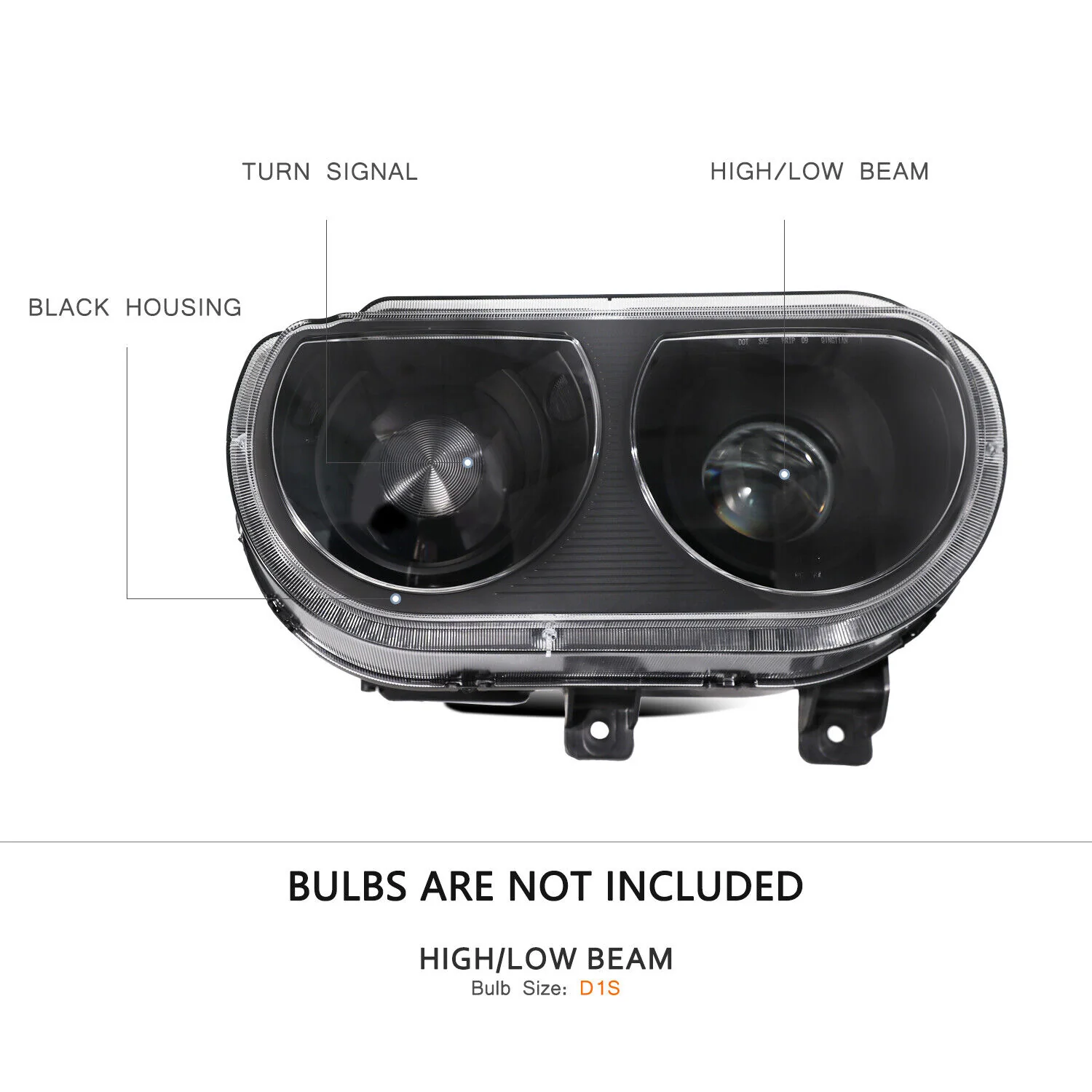 2008-2014 Dodge Challenger RGBW Color-Chasing LED Halo Prebuilt Projector Headlights (Flow Series) - Image 3