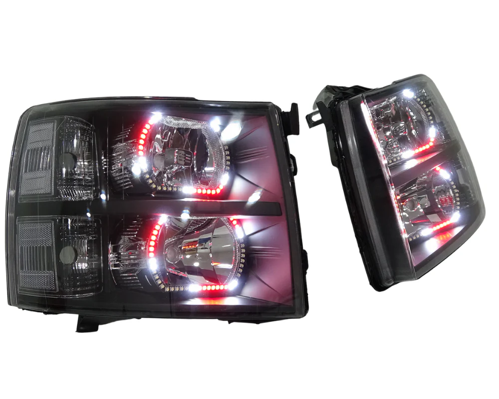 2007-2013 Chevrolet Silverado RGBW Flow Series LED Halo Kit - Image 6