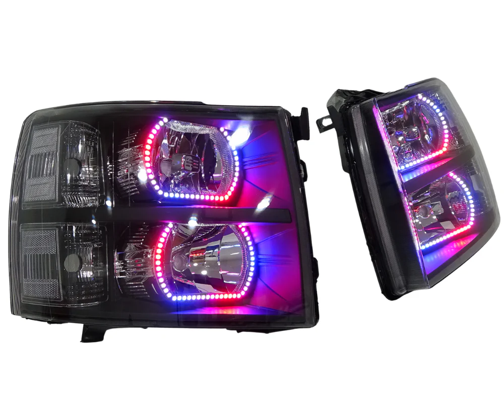 2007-2013 Chevrolet Silverado RGBW Flow Series LED Halo Kit - Image 7