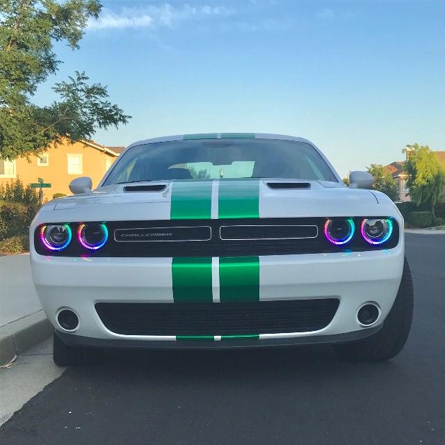 2015-2023 Dodge Challenger WATERPROOF RGBW Color-Chasing Exterior Halo Kit (Flow Series) - Image 17
